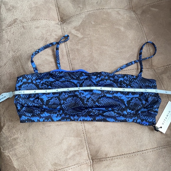 MILA BANDEAU BIKINI TOP - BLUE SNAKE - Picture 4 of 5